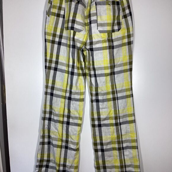 Current Air Los Angeles Plaid striped straight leg pants Size Medium - Picture 9 of 15